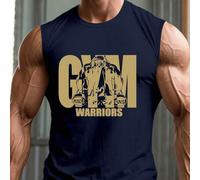 Shein Camiseta sin mangas de guerrero musculoso para hombres. Poder muscular: Camiseta de tirantes con gráfico de guerrero. Estilo fitness. Gimnasio. Guerre