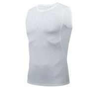Shein Camiseta sin mangas deportiva elástica con compresión, de secado rápido y transpirable, en estilo de novio, adecuada para baloncesto, carrera, entrena