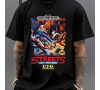 Shein Camiseta Streets of Rage de Sega, cuello redondo para hombre, 220 g/m², verano, algodón puro, manga corta (1 pieza)