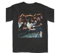 Shein [Camiseta suave 100 % algodón] Camiseta de cuello redondo para hombre, ropa vintage, "Resacón en Las Vegas" jugando al póquer, regalo divertido para h