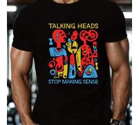 Shein Camiseta Talking Heads: Stop Making Sense, cuello redondo para hombre, 220 g/m², verano, puro algodón, manga corta (1 pieza)