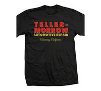 Shein Camiseta Teller Morrow Sons Of Anarchy - Logotipo y diseño de personajes de la serie de TV, camiseta de cuello redondo casual con el emblema icónico d