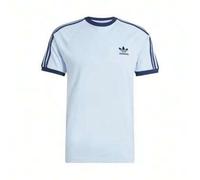 Shein Camiseta unisex de manga corta con cuello redondo, mangas raglán, tres rayas y bordado de tres barras ADICOLOR CLASSICS de adidas Originals/Trefoil JN
