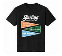 Shein Camiseta unisex de manga corta y cuello redondo, 100 % algodón, con estampado "Sterling Spark Plugs" - Automotriz - Marca - Camiseta de verano para ho