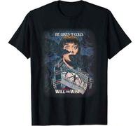 Shein Camiseta unisex de Stranger's Things Temporada 2 de X Butcher Billy Will The Wise, manga corta, cuello redondo, 100 % algodón, corte clásico, estilo v