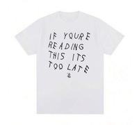 Shein Camiseta vintage de Drake "When You Read This It's Too Late" Camiseta de algodón de hip hop nueva para mujer
