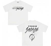 Shein Camiseta vintage de manga corta de algodón con estampado de la gira 2026 del rapero Manuel Carrasco, para hombres y mujeres, de moda y uso casual