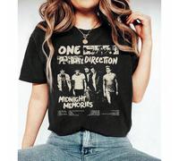 Shein Camiseta vintage de música pop, camiseta gráfica divertida de , camiseta retro de álbum musical de Direction, regalo 1D para hombres y mujeres