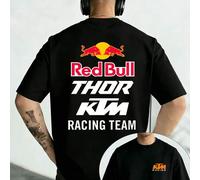 Shein Camiseta vintage Red Bull Energy Drink Racing Joint para hombre. Estampado a doble cara con el equipo Red Bull K T M Racing. Manga corta 100 % algodón