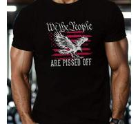 Shein Camiseta "We The People Eagle American Patriot" para hombre, cuello redondo, 220 g/m², algodón puro de verano, manga corta (1 unidad)