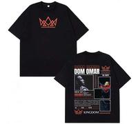 Shein Camisetas con estampado del álbum del rapero Don Omar para hombres y mujeres, camisetas de manga corta de moda, camisetas de algodón casual de hip-hop