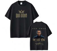 Shein Camisetas con Estampado del Rapero Don Omar The Last King Tour 2026, Camisetas de Moda para Hombre y Mujer, Camisetas de Manga Corta de Algodón Casual