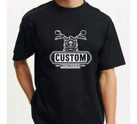 Shein Camisetas de algodón estampadas con diseño de club de motociclistas personalizado para hombre, camisetas casuales de manga corta de verano