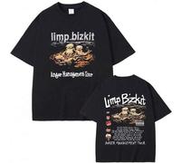 Shein Camisetas de la banda de rock de los 90 Limp Bizkit Anger Management Tour, camisetas de verano casuales de algodón para hombre y mujer, ropa de calle