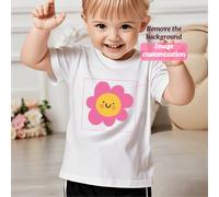 Shein Camisetas de manga corta con cuello redondo personalizadas/personalizadas con foto/imagen/texto, gráficos de cumpleaños/aniversario/festividades, unif