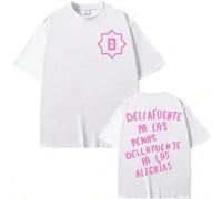 Shein Camisetas del rapero Dellafuente "Pa Las Penas Dellafuente Pa Las Alegrías", camiseta casual vintage de alta calidad para hombres y mujeres