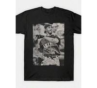 Shein Camisetas Hombre Vestidos gráfica divertida de algodón puro con estampado Y2K - Ken Griffey Jr., estilo vintage, de manga corta para hombre, Maruuma,