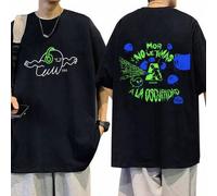 Shein Camisetas "No Le Temas A La Oscuridad" de Feid para hombres y mujeres, de moda, estilo Harajuku, cuello redondo, manga corta, camisetas, regalo de fan