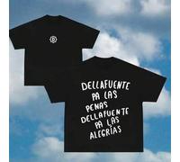Shein Camisetas para hombres y mujeres con el texto "Dellafuente Pa Las Penas Dellafuente Pa Las Alegrías" del rapero, de algodón de alta calidad y estilo v