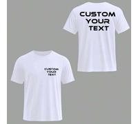 Shein Camisetas personalizadas con texto personalizado para hombres. Sube tus fotos/fotos de grupo/parejas/familia/mascotas/mejores amigos. Personalización