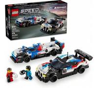 Shein Campeones de Velocidad BMW M4 GT3 y BMW M Hybrid V8 Coches de carreras, juguete BMW para niños con 2 modelos construibles y 2 miniaturas de pilotos, i