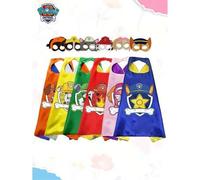 Shein Capa de Paw Patrol de 1/6 para Halloween, capa de superhéroe de doble capa de Ryder, Tiantian, Arche, el mejor regalo festivo para los mejores amigos,
