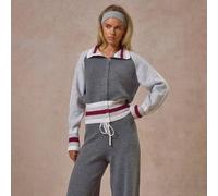 Shein Cárdigan de punto con cuello de embudo, puños y bajo con costillas de contraste, ajustado. Solo para otoño e invierno, ropa de calle fresca, para sali