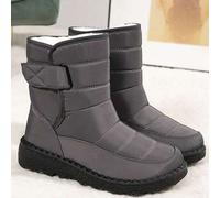 Shein Cárdigan, estilo con suéter talla 36-44 Botas de nieve forradas térmicas y engrosadas para exteriores para mujeres, de tubo medio, invierno, punta red