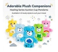 Shein Care Bears Peluche de 22cm con Ventosa, Lindo Oso Arcoíris Peluche Muñeco Llavero, Decoración para Bolso Coche Mochila, Regalo de Cumpleaños para Niño