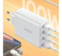 Shein Cargador De Pared Usb C De 100w Con Tecnología Gan, 3 Puertos Usb-c Y 1 Puerto Usb-a Compatible Con Macbook Pro, Macbook Air, Dell Xps, compatible con