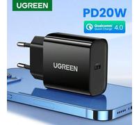 Shein Cargador USB-C UGREEN de 20W, cargador rápido con Power Delivery, adaptador de pared compatible con iPhone, Pixel, Galaxy, iPad, , adecuado para viaje