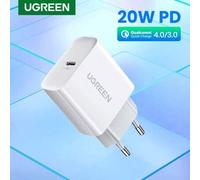 Shein Cargador USB-C UGREEN de 20W con carga rápida PD, cargador de pared con Power Delivery compatible con iPhone, Pixel, Galaxy, iPad, , adecuado para via
