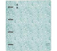 Shein CARPETA 4 ANILLAS 35MM CON RECAMBIO SAFTA "LIGHT BLUE FLOWERS" - Carpeta Anillas Licencia Oficial - Diseño Exclusivo - Ideal para Uso Diario - Materia