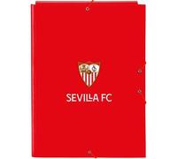 Shein Carpeta Folio 3 Solapas Sevilla F.C Escolar - Carpeta Organizadora 3 Solapas Con Cierre de Gomas, Fromato de Hoja A4 - Compatible Con Fundas, Recambio