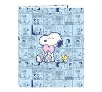 Shein Carpeta Folio 4 Ani.Mixtas Snoopy "Love" Tamaño De Folio y Diseño Divertido | Carpeta Folio 4 Ani.Mixtas Snoopy "Love" Resistente y Ligera, Perfecta P