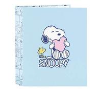 Shein Carpeta Folio 4 Anillas 35Mm Lomo Ancho Snoopy "Love" Tamaño De Folio y Diseño Divertido | Carpeta Folio 4 Anillas 35Mm Lomo Ancho Snoopy "Love" Resis