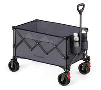 Shein Carro de Mano Plegable, Carro de Mano, 150 L, Carga hasta 150 kg, Carro de Jardín, para Camping con Asa, 4 Ruedas Extraíbles, Ahorra Espacio, Exterior