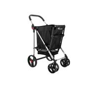 Shein Carro Rolser Basket MF 4 Ruedas Grandes 2 Giratorias Plegable - Negro