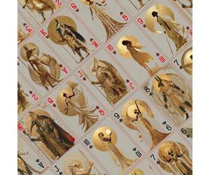 Shein Cartas de juego antiguas egipcias retro - Tono misterioso + Elementos de la civilización egipcia antigua, incluye jeroglíficos, templos, momias, diseñ