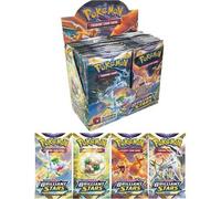 Shein Cartas de Pokémon del anime, cartas de juego de cartas coleccionables Pokémon, colección de paquetes de refuerzo de la expansión Espada y Escudo Estre