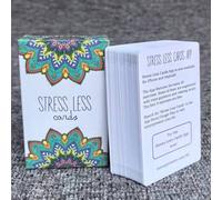 Shein Cartas Reduce el estrés - 50 ejercicios de mindfulness y meditación - Ayuda a aliviar el estrés y la ansiedad Cartas para juegos de fiesta familiar, r