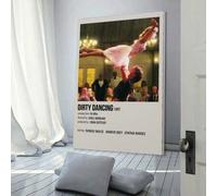 Shein Cartel de lienzo del póster de la película romántica retro de "Dirty Dancing" para decoración de dormitorio, garaje, arte de pared, pintura y estampad