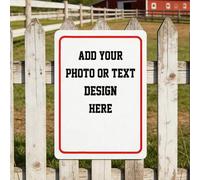 Shein Cartel de metal personalizado y duradero, adecuado para uso en interiores y exteriores, letrero de hierro personalizado - Imagen/Texto/Logo personaliz