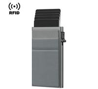 Shein Cartera antirrobo de aleación de aluminio para mujer, regalo para cumpleaños, día de San Valentín, día del padre, viaje, regreso a la escuela, tarjete
