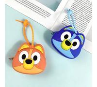 Shein Cartera de cupones, llavero, bolsa de llaves con cachorro lindo, tarjetero de estudiante con diseño de perro Shiba Inu de estilo de dibujos animados,