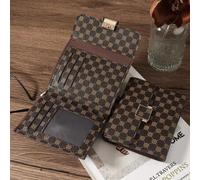 Shein Cartera fina y ligera de mujer con bolsillo para monedas, plegable en dos, minimalista, de moda, moderna y práctica para tarjetas de identificación y