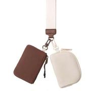 Shein Cartera minimalista de mujer similar a Lulu, de nylon impermeable, bolso de muñeca multifunción para llaves, tarjetas, efectivo, con un estilo elegant