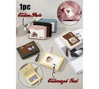 Shein Cartera personalizada con foto y texto para mujer - Imagen personalizable y nombre/palabra Monedero pequeño, billetera delgada con cremallera, múltipl