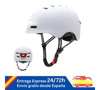 Shein Casco de Ciclismo con Luz Advertencia Roja + Luz Frontal Blanca. Carcasa de PC + EPS, 14 Respiraderos y Cable USB Carga.