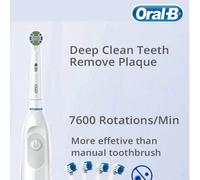 Shein Cepillo de dientes eléctrico Oral B Rotation DB5010 a pilas AA, 9600 RPM, con acción cruzada para limpieza de dientes, incluye repuestos